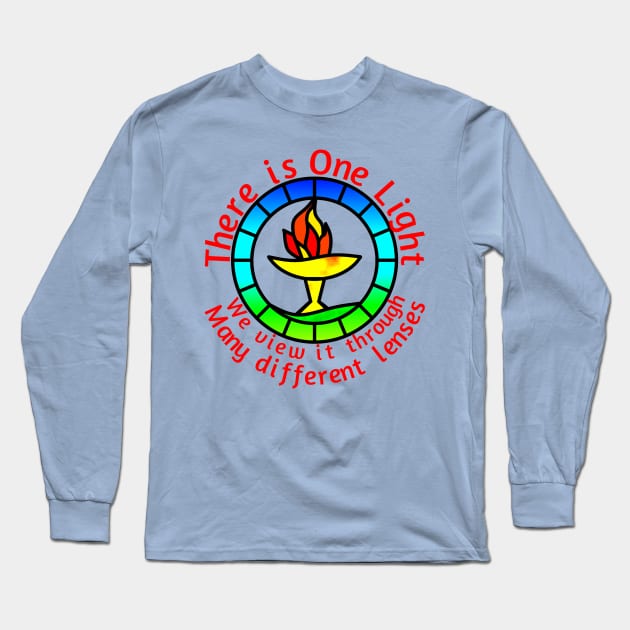 Unitarian-Universalism in a nutshell (Red Text) Long Sleeve T-Shirt by IAmUU